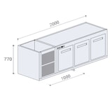thumbnail of Cella frigo da incasso per banco bar o retrobanco CUBO77 TN20S cm. 200x63x77h.