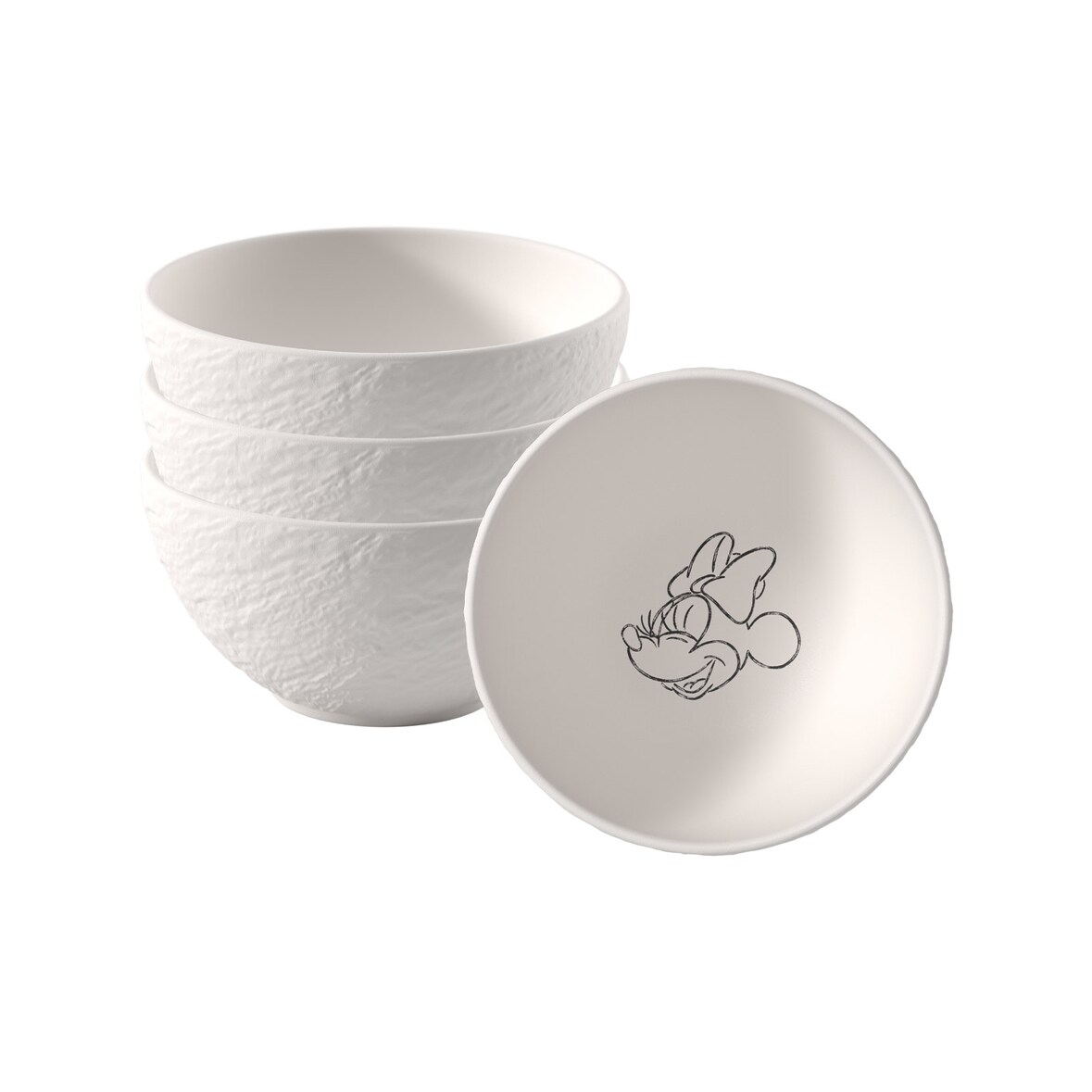 Villeroy & Boch Manufacture Rock blanc - Mickey Mouse Müslischale ø 14 cm 4er Set