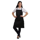 thumbnail of Tablier bavette noir sans poche avec boucle métal