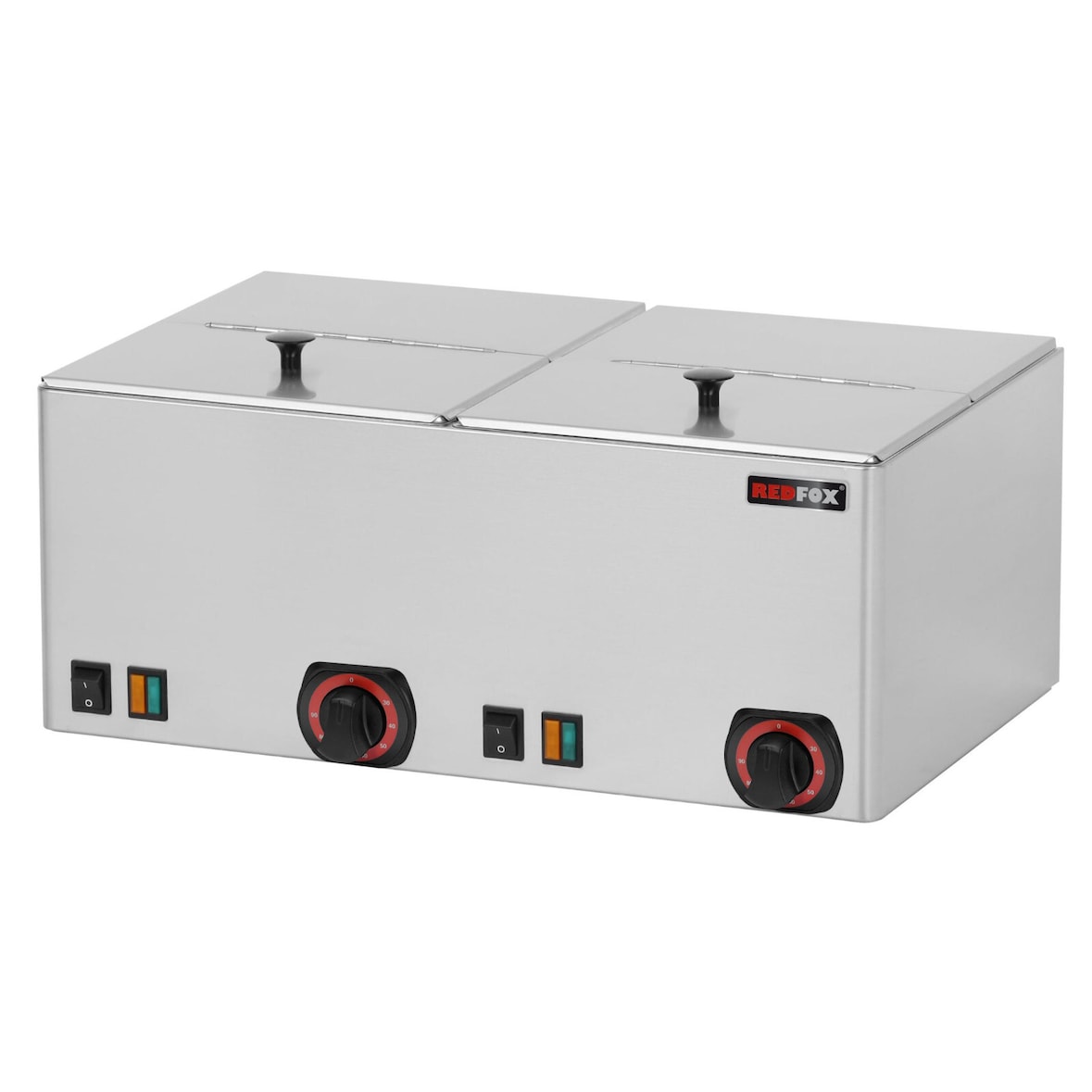 Gastro Wurstwärmer Würstchenwärmer Warmhalter Tischgerät 2 Becken 2xGN1/2