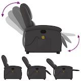 thumbnail of vidaXL Massagesessel mit Aufstehhilfe Grau Echtleder