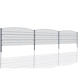 thumbnail of Gartenzaun Mattenzaun Doppelstabmattenzaun Anthrazit Grau Rund 0,8 m x 40 m