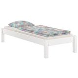 thumbnail of Futonbett weiß ohne Kopfteil Kiefer massiv 90x200 mit Matratze und Rollrost aus Federleisten 60.35-09WFLM