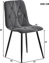 thumbnail of Merax Esstisch mit 4 Stühlen Set Küchetisch Esszimmerstuhl, Essgruppe, (5-tlg), Metallbeine, Leinen, Grau