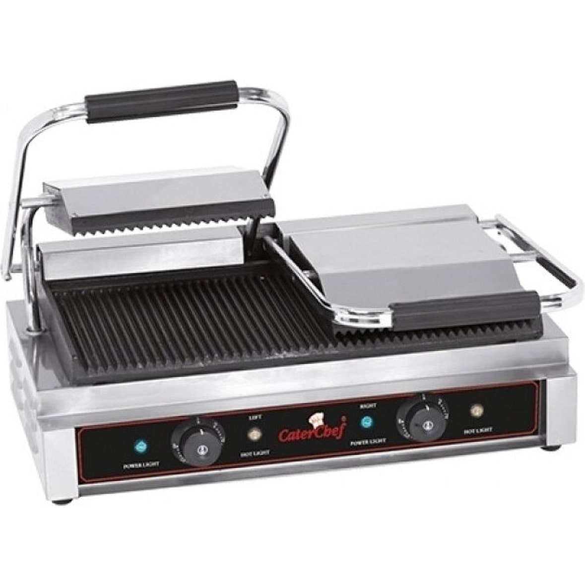 Grill de contact rainurée 2 zones de chauffage - Caterchef star
