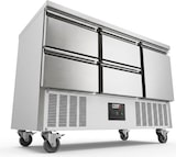 thumbnail of Romux® Saladette und Pizzatisch 1 Tür und 4 Schubladen 135x70 cm 240 Liter Statisch | Kühltisch von Pizzen und Salaten