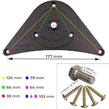 thumbnail of Tischbeine höhenverstellbar Ø60mm Schwarz Matt für Schreibtisch Esstisch Länge 710mm