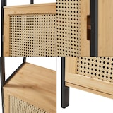 thumbnail of Helloshop26 - Badezimmerschrank aus Bambus und Rattan 172 x 40 x 35 cm beigefarbenes MDF 03_0009954