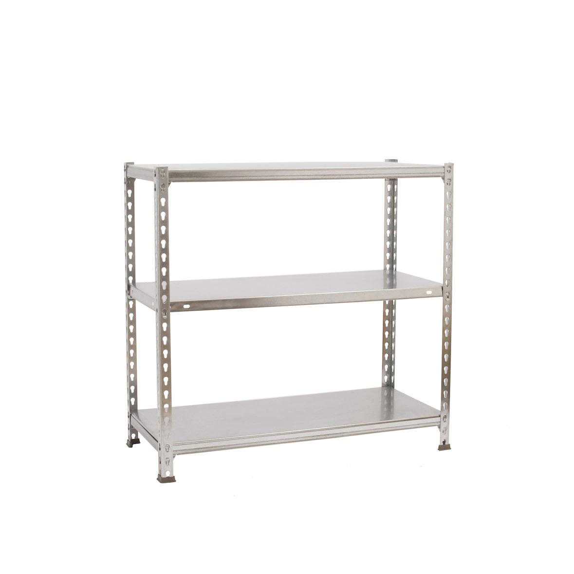SimonRack Estanterias Almacenaje, 90x80x30 cm, Estanteria Metalica, 3 Alturas, 70 kg de Punto Flexión, Acero Galvanizado, Galvanizado - Ecoclick