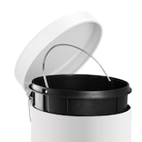 thumbnail of Tarrington House Papelera de pedal, metal, Ø16,8 x 25,8 cm, redonda, blanca, 3 L