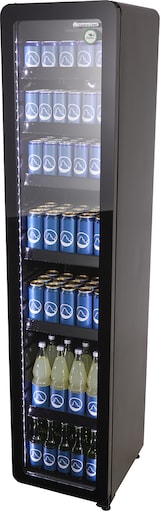 thumbnail of Gastro-Cool - Retro Kühlschrank mit Glastür - Slimcooler - schwarz - GCGD175