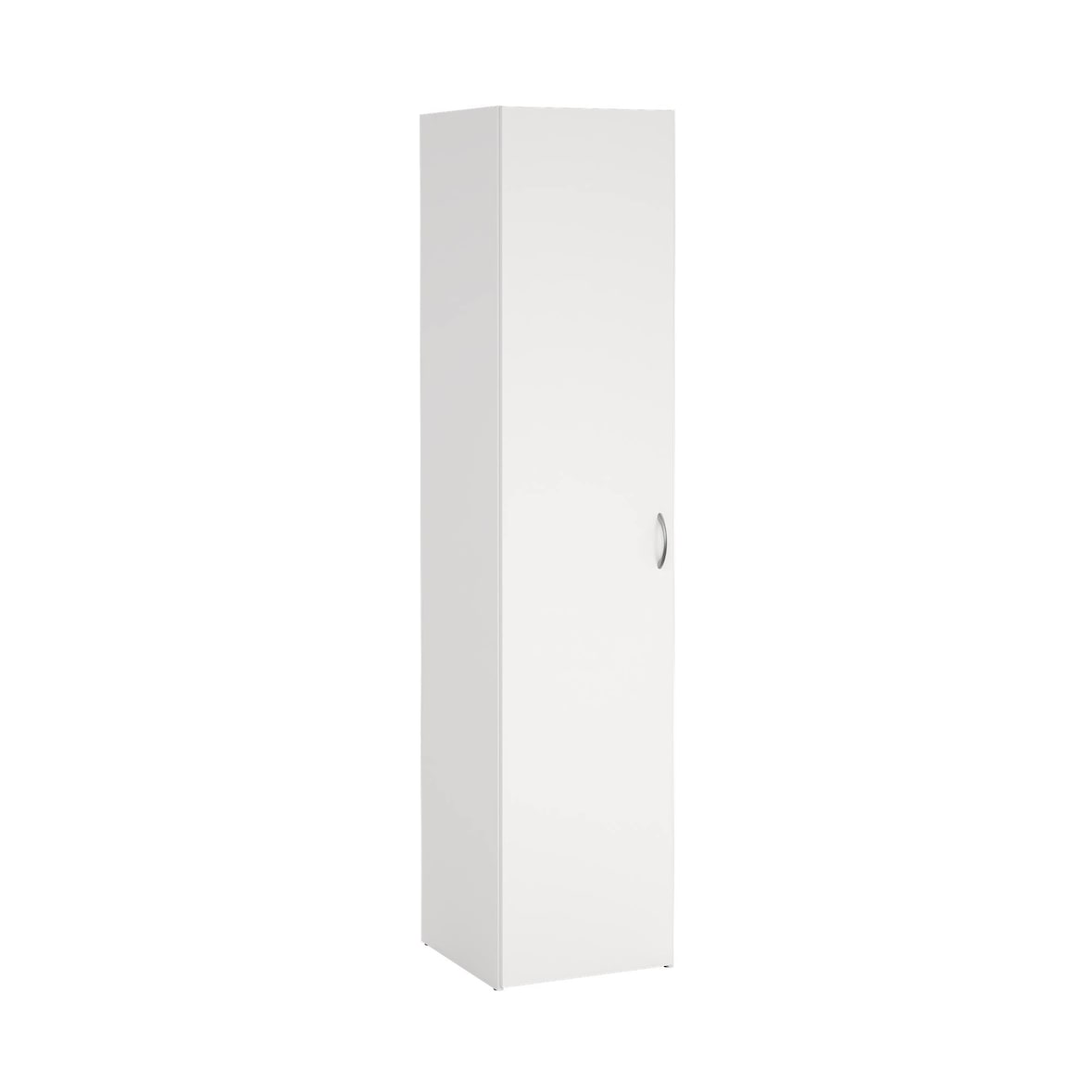 WellHome - Armario Dormitorio de Madera con 1 Puerta en color Blanco 40 x 42 x 176 cm - Duero White