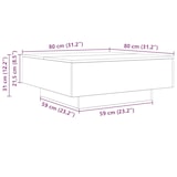 thumbnail of vidaXL Couchtisch Sonoma-Eiche 80x80x31 cm Holzwerkstoff