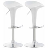 thumbnail of Conjunto de 2 bancos de bar em sela branco