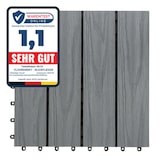 thumbnail of Klickfliese Terrassenfliese "Classic" - 30 x 30 cm - Für Innen und Außen geeignet - Witterungsbeständig (Grau)
