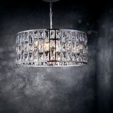 thumbnail of Wundervolle Kristall-Pendelleuchte, Metall in Farbe Chrome, höhenverstellbar, 4-flammig, exkl. E27 60W 220-240V