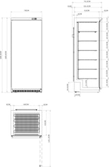 thumbnail of METRO PROFESSIONAL Frigorífico GRE4600S, 78 x 74 x 192.5 cm, 487 L, plata