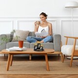 thumbnail of Relaxdays Teelichthalter Set mit Tablett & Steinen,  Ø 19,5 cm, Tischdeko Wohn- & Esszimmer, Kerzenhalter, schwarz/braun