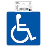thumbnail of Exacompta 67045E Hinweisschild selbstklebend, PVC, für Menschen mit Behinderung/Schwerbehindertenausweis/barriefrefreier Zugang 10 cm - Blau
