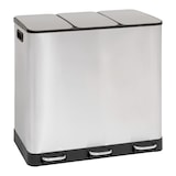 thumbnail of Poubelle de Tri sélectif en Inox 3 bacs de 18 Litres ouverture à pédale