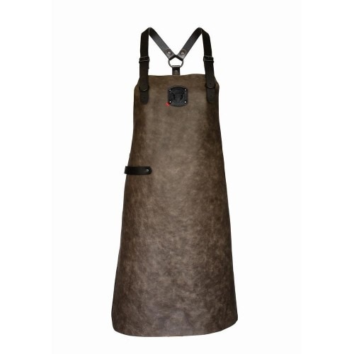 263 - Leder-Latzschürze Vintage, B 60 x L 82cm : taupe 100% Leder (NA)