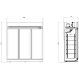 thumbnail of Tiefkühlschrank 3 Glastüren Schwarz Ins-1530F Bl