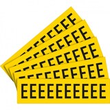 thumbnail of Aufkleber I Selbstklebende Buchstaben E, gelb/schwarz, Folie, Schrifthöhe 60mm, 5Bogen/VE, 10/BOG
