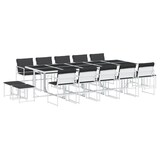 thumbnail of vidaXL 15-tlg. Garten-Essgruppe mit Kissen Weiß Textilene