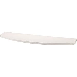 King Home Mensola in Truciolare Nobilitato 70x19,5x1,8h cm Stondata Bordata su 3 lati Bianco