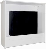 thumbnail of Bodenstehender Bioethanol-Kamin aus weißem Holz, hergestellt in Italien, Michelangelo, 96 x 36 x 90 h