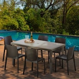 thumbnail of Tavolo Rettangolare Beige 150x90 cm con 6 Sedie Colorate Marion-S7050SETJ6RJ