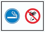 thumbnail of Schild Raucherbereich Boden verboten Symbol A1 Rückseite selbstklebend