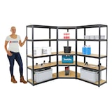 thumbnail of Mega Deal 1x Eckregal + 2x Schwerlastregal Slim Elephant S, Schwarz