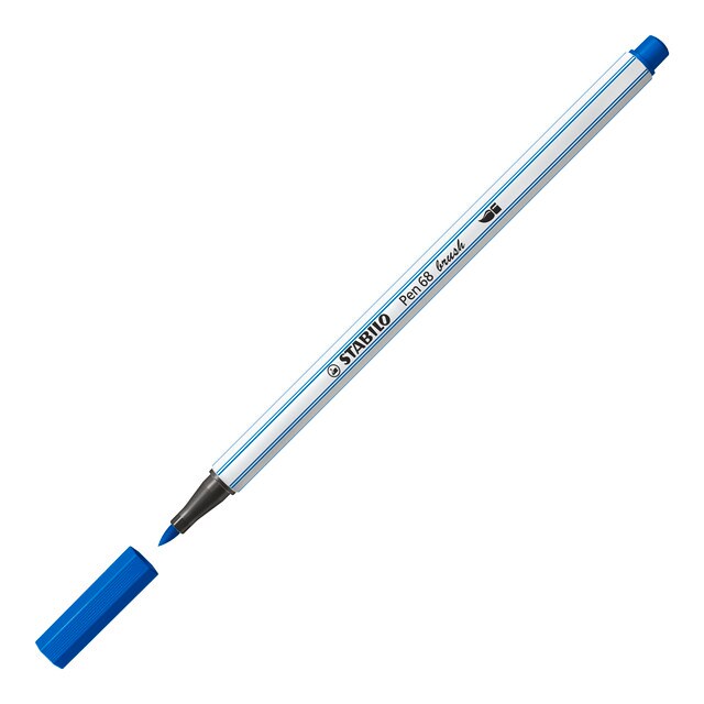 STABILO feutre pinceau Pen 68 brush bleu électrique