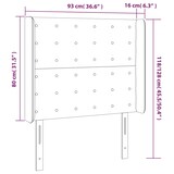 thumbnail of vidaXL Kopfteil mit Ohren Creme 93x16x118/128 cm Kunstleder