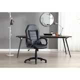 thumbnail of Racewagenstoel bureaustoel CS0005 , kunststof/metaal, in hoogte verstelbare zitting, zwart/grijs