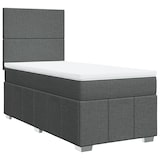 thumbnail of vidaXL Boxspringbett mit Matratze Dunkelgrau 100x200 cm Stoff