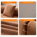 thumbnail of Kombinationssofa Chenille Karamell 4-Sitzer modular mit geschwungener Form