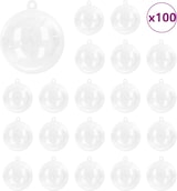 100 durchsichtige Plastikkugeln zum Basteln.