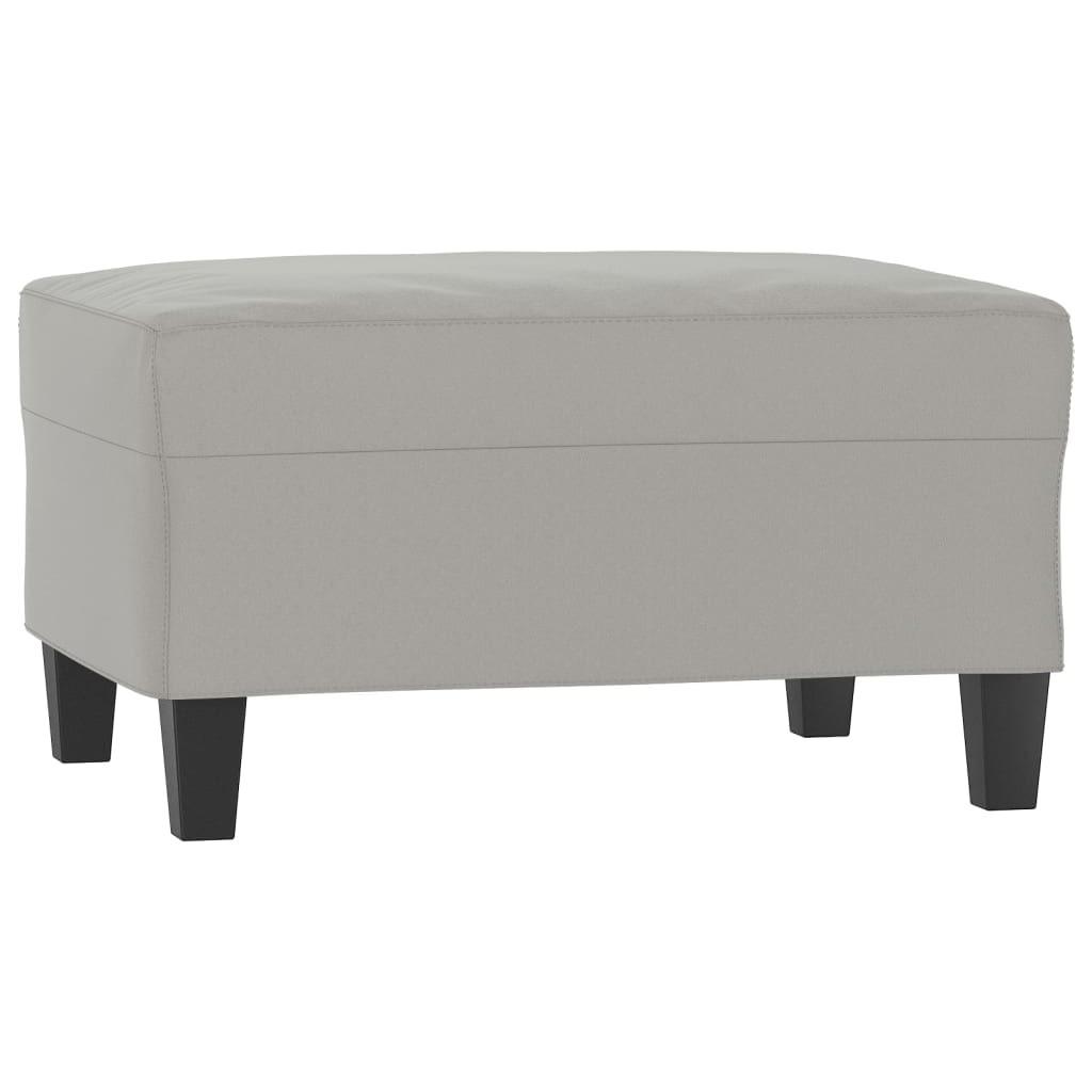 vidaXL Fußhocker Hellgrau 70x55x41 cm Mikrofasergewebe
