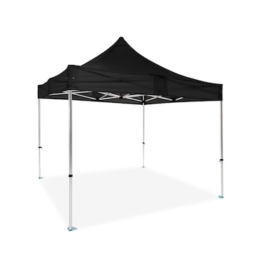 Tenda Pavilhão Dobrável Profissional Alumínio Expert 4x4 Preta | Estrutura Hexagonal 40x40x1,6 mm | Resistente para Exterior e Eventos