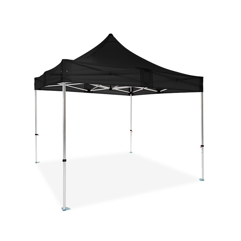 Carpa Cenador Plegable Profesional Aluminio Expert 4x4 Negro | Estructura Hexagonal 40x40x1,6 mm | Resistente para Exterior e Eventos