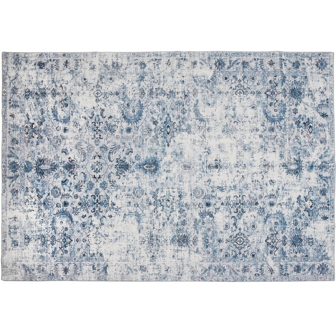 tectake Tapete vintage AMARA, pelo curto - 160 x 230 cm azul