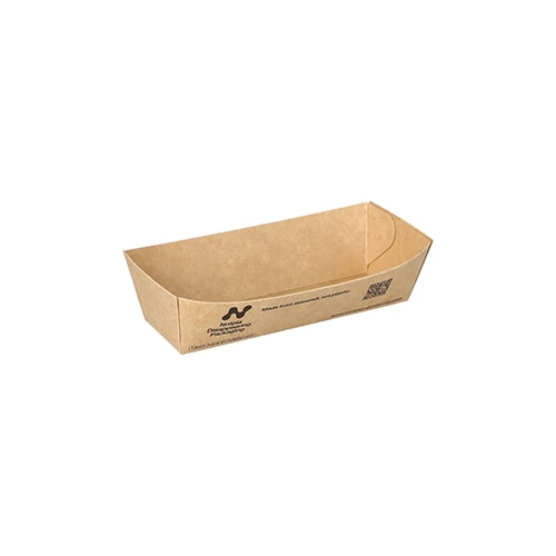 240 Snacktrays, Pappe `NOTPLA` 3 cm x 3,3 cm x 10,5 cm braun