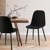 thumbnail of CHEFGASTRO 4er-Set Esszimmerstuhl ASPEN Stoff HxBxT 88x44x54cm Schwarz Küchenstuhl