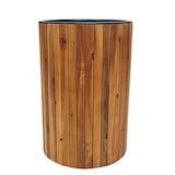 thumbnail of Pflanzkasten HWC-L24, Pflanzkübel Blumentopf Blumenkasten, rund 50x34cm Outdoor Akazie Holz MVG-zertifiziert, braun