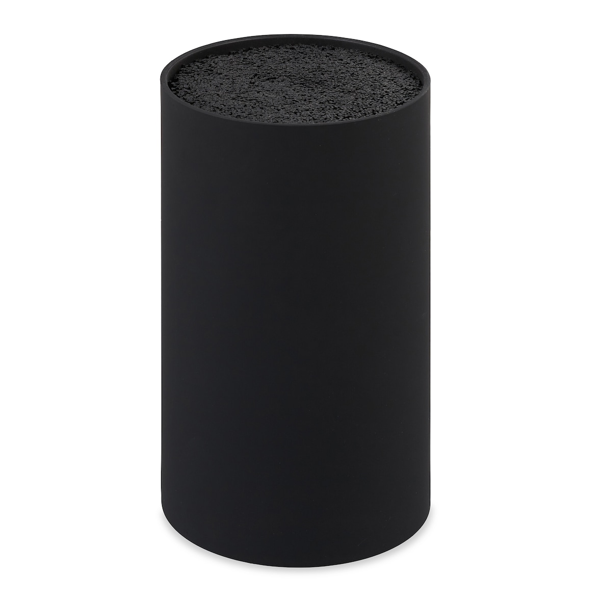 Relaxdays Messerblock unbestückt mit Borsten, ohne Messer, für 8 Messer aller Art, Messerhalter HD 18x11 cm, schwarz