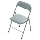 thumbnail of Sedia pieghevole da interno o esterno in acciaio con seduta e schienale in PVC imbottito Closy -  London Gray