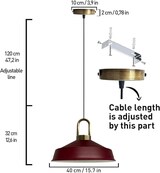 thumbnail of Bamyum Asletl-Lock Vintage Kastanienbraun Pendelleuchte