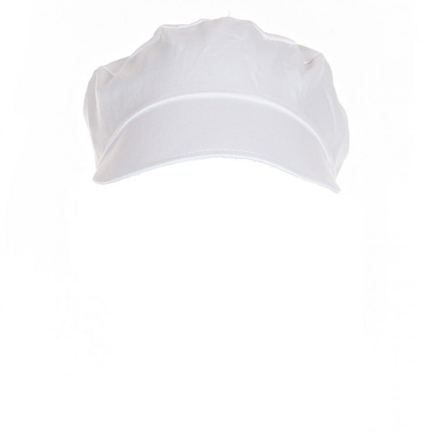 10x Schildmütze aus Polycotton Weiss Einheitsgröße waschbar Schirmmütze Kochmütze Kochhut